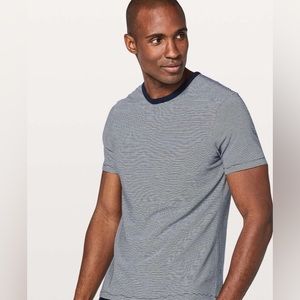 Men’s Lululemon 5 Year Basic Tee
Delta Stripe White True Navy - size large